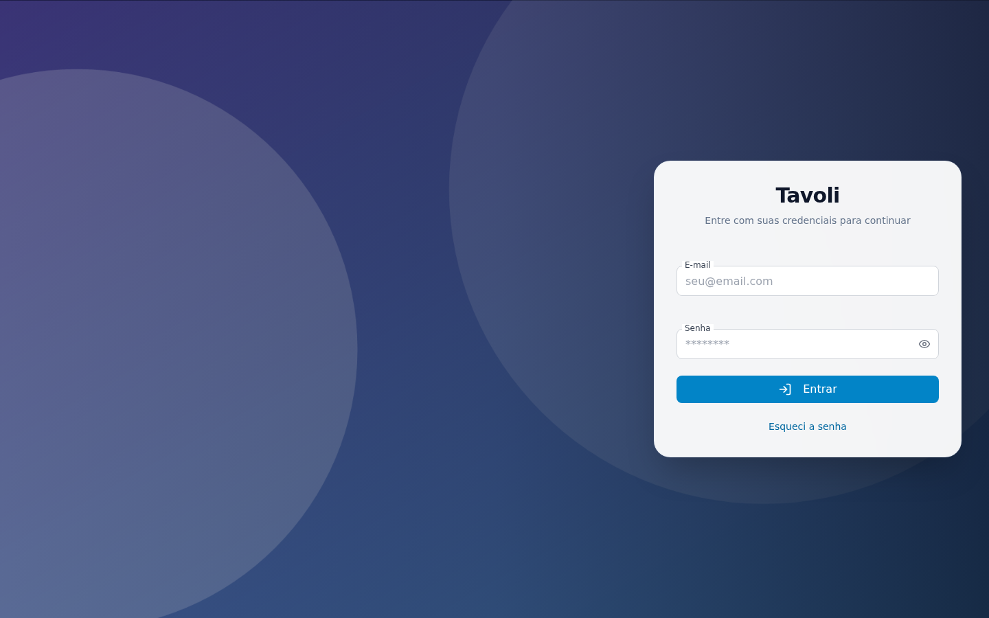 Login - Tela principal